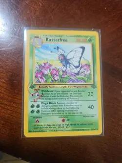 Butterfree card with "d Edition" Error, 1st Edition Error WOTC Jungle 33/64 - Image 1