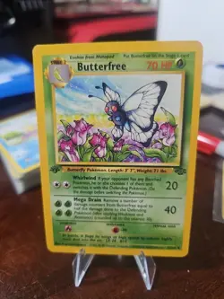 Butterfree card with "d Edition" Error, 1st Edition Error WOTC Jungle 33/64 - Image 2