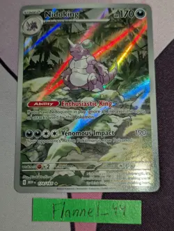 Pokemon TCG Nidoking Scarlet & Violet 151 Illustration Rare Card 174/165 - Image 2