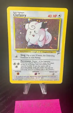 Pokemon TCG Clefairy #6/130 Holo Base Set 2 1999-2000 - Image 1