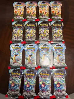 Pokemon Stellar Crown Sleeved Booster Packs-LOT of 16 FACTORY SEALED - Image 1