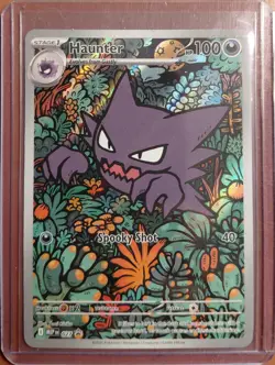 2025 Pokemon TCG Mega Evolution Haunter 027 Black Star Promo Full Art - Image 1