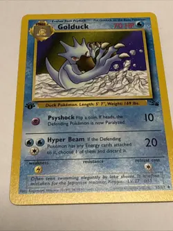 Pokemon TCG Golduck 1st Edition Fossil Card 35/62 Regular - Image 1