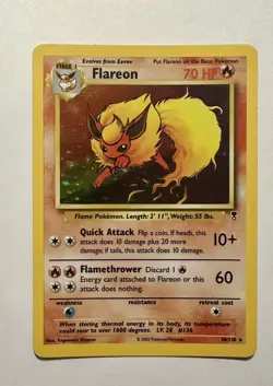 2002 Flareon Holo Legendary Collections 10/110 Pokemon TCG - Image 1