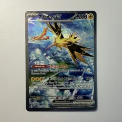 Pokemon TCG Zapdos EX Ultra Rare Full Art Holo 202/165 Sv151 Basic 200 HP - Image 1