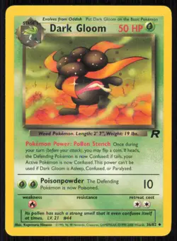 Dark Gloom 36/82 Uncommon Team Rocket Pokemon Unlimited Lightly Played - Image 1
