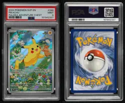 Pikachu (Paldea Adventure Chest) Holo Pokemon Scarlet & Violet Black Star PSA 9 - Image 3