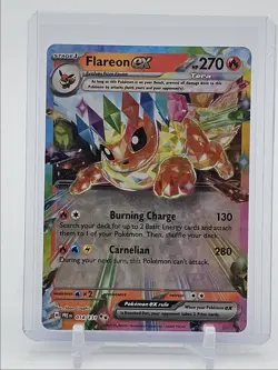 FLAREON EX 2025 POKEMON PRISMATIC EVOLUTIONS DOUBLE RARE 014/131 Q5537 - Image 1
