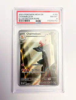 Charmeleon 169/165 Illustration Rare 151 Pokemon PSA 8 2023 Mew EN - Image 1