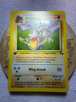 Pokemon TCG Aerodactyl Fossil Set 1/62 1st Edition Rare Holo Foil - Image 2