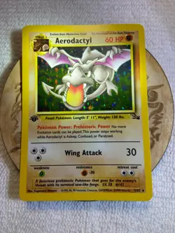 Pokemon TCG Aerodactyl Fossil Set 1/62 1st Edition Rare Holo Foil - Image 3