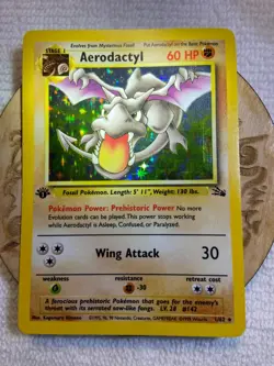 Pokemon TCG Aerodactyl Fossil Set 1/62 1st Edition Rare Holo Foil - Image 4