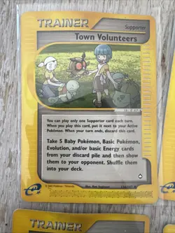 Aquapolis Town Volunteers 136/147 Pokemon Lot of 4, 1st Lighting Cube expedition - Image 2