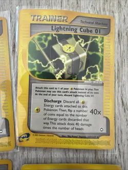 Aquapolis Town Volunteers 136/147 Pokemon Lot of 4, 1st Lighting Cube expedition - Image 3