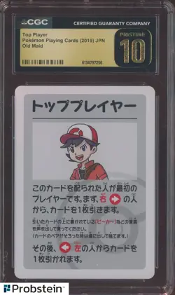 Top Player Pokemon 2019 Japanese Old Maid CGC 10 PRISTINE - Image 1