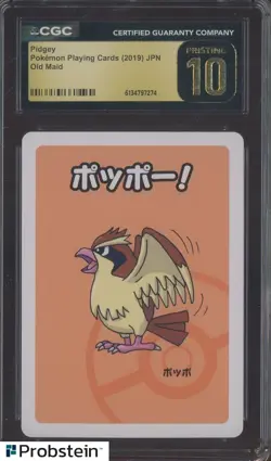 Pidgey Pokemon 2019 Japanese Old Maid CGC 10 PRISTINE - Image 1