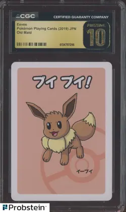 Eevee Pokemon 2019 Japanese Old Maid CGC 10 PRISTINE - Image 1