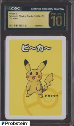 Pikachu Pokemon 2019 Japanese Old Maid CGC 10 PRISTINE - Image 1