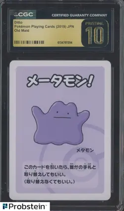 Ditto Pokemon 2019 Japanese Old Maid CGC 10 PRISTINE - Image 1