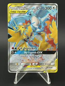 Pokemon TCG Moltres Zapdos Articuno GX 66/68 Full Art Hidden Fates NM/M Holo - Image 1