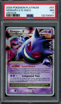 Pokemon Gengar LV. X Holo 2009 Platinum Arceus #97 PSA 7 NM - Image 1