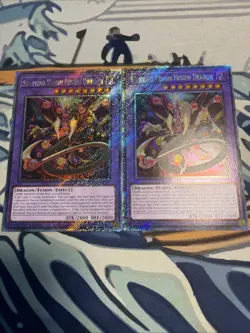 Yugioh Starving Venom Fusion Dragon Platinum Secret Rare RA04-EN272 x2 - Image 1
