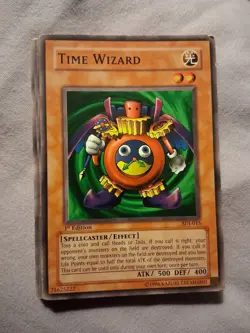 Konami Time Wizard SDJ-015 Starter Deck Joey 1st Edition Effect Spellcaster Card - Image 1