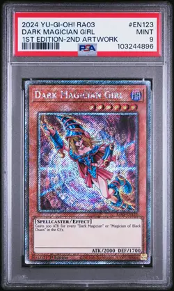 2024 YU-GI-OH! RA03-QUARTER CENTURY BONANZA #EN123 DARK MAGICIAN GIRL PSA 9 - Image 1