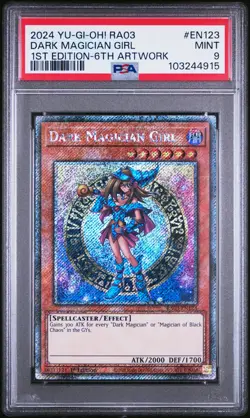 2024 YU-GI-OH! RA03-QUARTER CENTURY BONANZA #EN123 DARK MAGICIAN GIRL PSA 9 - Image 1