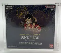 One Piece TCG OP-01 Romance Dawn Blue Bottom Booster Box SEALED w/Acrylic - Image 1