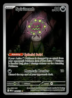 Spiritomb 148/132 Illustration Rare Mega Evolution Pokemon Card - Image 1