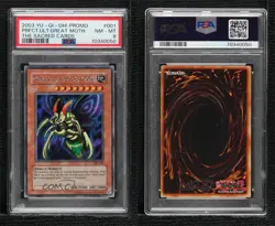 Perfectly Ultimate Great Moth YuGiOh The Sacred Cards Promo PSA 8 2003 - Image 3