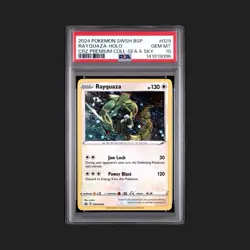 2024 Pokemon Rayquaza SWSH029 Black Star Promo Holo Card Cosmos PSA 10 - Image 1