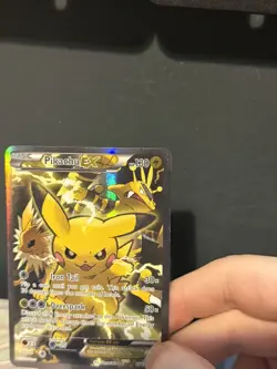 Pikachu EX XY124 Black Star Promo Card 2016 MP to HP Condition - Image 3