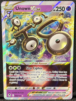 Unown VSTAR 66/195 Full Art - Sword & Shield - Silver Tempest - NM - Pokemon TCG - Image 1