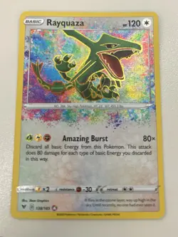 Rayquaza - 138/185 - Pokemon Vivid Voltage Sword & Shield Amazing Rare Card NM - Image 1