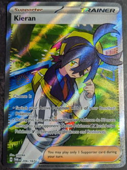 Pokemon TCG Kieran - 206/167 Twilight Masquerade Full Art Trainer - Image 2