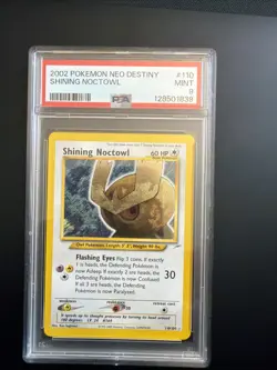 2002 POKEMON NEO DESTINY #110 SHINING NOCTOWL PSA 9 Unlimited - Image 1