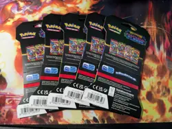 Pokemon TCG PHANTASMAL FLAMES 5 Sleeved Booster packs NEW Mega Evolution - Image 2
