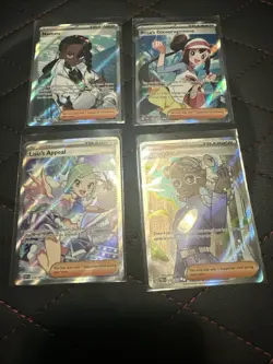 Pokemon Trainer Full Art Lot Rosa’s Encouragement Lisia’s Appeal Amarys Naveen - Image 1