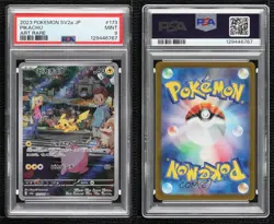 Art Rare - Pikachu Japanese Pokemon Scarlet & Violet 151 sv2a PSA 9 MINT - Image 3