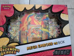 2 Pokemon Ascended Heroes Mega ex Box Bundle Emboar Meganium IN HAND - Image 2
