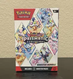 Pokemon Scarlet & Violet Prismatic Evolutions Booster Bundle Box 6 Packs - Image 1