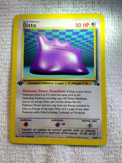 Pokemon TCG Ditto Fossil Set 18/62 1st Edition Non-Foil / Regular - Image 2