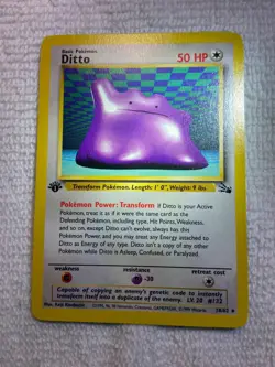 Pokemon TCG Ditto Fossil Set 18/62 1st Edition Non-Foil / Regular - Image 4
