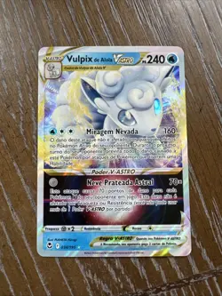 Alolan Vulpix VSTAR 034/195 Ultra Rare Silver Tempest Pokemon TCG NM Spanish - Image 1