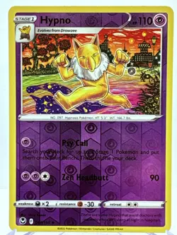 Hypno 061/195 Uncommon Silver Tempest Pokemon Reverse Holo Near Mint Kanda - Image 1