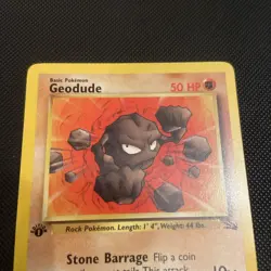 Geodude 47/62 Fossil Pokemon 1st Edition - Image 2