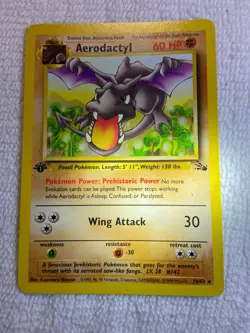 Pokemon TCG Aerodactyl Fossil Set 16/62 1st Edition Non-Foil / Regular - Image 3