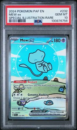 Mew EX 232/091 PSA 10 Pokemon 2024 Paldean Fates (Bubble Mew) - Image 1